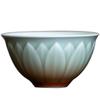 Taza Maestra Celadón con Pétalos en Relieve para Mascota Hogar Personal Taza Individual Juego de Té Kung Fu Taza para Cata de Té Cerámica Té Taza Pequeña