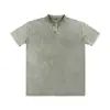 2026 Verano 240g Peso Pesado Lavado Vintage Manga Corta Cuello Solapa POLO Camisa Hombre Estilo Old Money Casual Diario Viaje