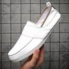 Zapatos de lona sin cordones para hombre, de moda juvenil, transpirables, informales, clásicos, combinables, suaves y cómodos, de caña baja.