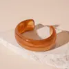 Pulseras Populares Transfronterizas Europeas y Americanas, Pulseras Anchas de Ola Irregular Manchadas de Acrílico, Pulseras de Nicho de Alta Gama para Mujer