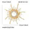 Nova Broche Criativo de Liga Metálica Vazada Sol Estilo Europeu e Americano, Versátil e Elegante Acessório de Alfinete para Blazer de Mulher Suéter