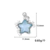 Colar com Pingente Banhado a Ouro 14K Estrela Diamante Borla Moda Feminina Versátil Estilo Ins Pingente Pentagrama Acessórios