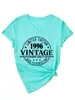 Edição limitada 1996 Amazon eBay estação independente casual e confortável camiseta feminina de manga curta com decote em V