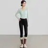 Top de malla de otoño de alta gama de dos piezas falsas para yoga, camiseta atlética de manga larga para correr, fitness y entrenamiento de Pilates, para mujer