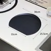 Tabla de cortar de TPU, resistente a moho y antibacteriana, semicircular curva, específica para cocina, de doble cara, grado alimenticio, no deja marcas, con bordes enrollados