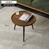 Mesa de Centro para Sala de Estar, Uso Doméstico, Mesa Lateral para Sofá, Mesa Redonda, Mesa de Té Móvil para Balcón, Mesa de Centro Minimalista para Apartamento Pequeño