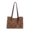 Bolsas de Moda Transfronterizas para Mujer, Bolso Tote Rombo Simple y Versátil, Bolso de Mano Estampado, Bolso de Hombro, Bolso Tote Versátil para el Día a Día