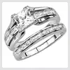 Otoño/invierno Europa y Estados Unidos explosiones una generación de joyería aleación de plata diamante liso anillo de tres piezas anillo de amantes