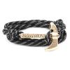 Nuevo Pulsera de Hacha Pulsera Pulsera Tejida a Mano Multicapa Unisex Venta al por Mayor Joyería Europea y Americana
