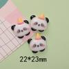Lindo panda de dibujos animados diy funda de goma crema para teléfono horquilla hebilla para zapatos colgante accesorios de joyería de resina al por mayor