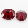 Zircón Oval de 5 Puntas Rojo Rosa Piedra Suelta, Forma de Huevo con Base Puntiaguda, Gema Artificial Nano CZ para Cara de Anillo DIY