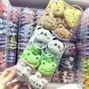 Lindo Pato Amarillo Panda Rana Conejo Blanco Oso Muñeco de Peluche Dibujos Animados Anillo para el Cabello de Niños Tendón de Cuero para Niñas