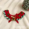 Gola de Gato de Natal Gola de Cachorro Babador para Cachorro Pequeno Animal de Estimação Colar de Lã Acessórios Tricotados à Mão