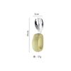 Mango de silicona acero inoxidable 304 entrenamiento para niños tenedor cuchara bebé aprendiendo a comer cuchara de codo de conejo cuchara complementaria creativa