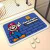 Alfombrilla de baño Mario de Tierra de Diatomeas Absorbente Dibujos Animados Suave Secado Rápido Antideslizante Felpudo Hecho a Medida