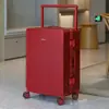 Mala de grande capacidade estojo mãe-filho estojo estudante resistente durável estojo de senha homens mulheres bagagem de mão para viagem estojo com alça retrátil estojo de couro