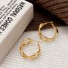 Pendientes Geométricos Irregulares Calados de Personalidad Simple Moda Estilo Ins Elegantes de Lujo Ligero para Mujer