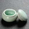 Caja de colorete antigua mini tarro de cerámica para bálsamo pasta polvo de incienso ungüento labial sub-botella empaque antiguo