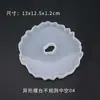Molde de Resina de Cristal DIY Amapola Molde para Exhibición de Posavasos Irregulares de Ola Molde Decorativo de Silicona