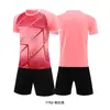Uniformes de Futebol Infantil Conjunto de Manga Curta Uniformes de Treinamento para Competição Verão Respirável Estampado Uniformes de Equipe Esportiva de Futebol Camisa com Número Estampado