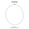 Collar de Perlas Ninina Shijia Hebilla Magnética Estilo Francés para Mujer Lujo Ligero Nicho Accesorios para Collar Cadena Clavicular Retro