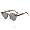 Nuevas Gafas de Sol con Marco Redondo de Uña de Arroz para Mujer, Estilo de Alta Gama, Protección UV, Varilla Plana, Gafas de Sol con Varilla Insertada de Propionato TR