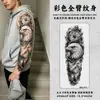 Pegatina de Tatuaje a Color para Brazo Completo Estilo Europeo y Americano Hombres Impermeable Duradero Cuerno de Carnero Diablo Águila Calva Brújula Pavo Real Serpiente