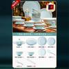 2026 Nuevo Modelo Año Nuevo Jingdezhen Celadón de Color Bajo Esmalte Exquisito Juego de Cuencos y Platos de Porcelana Juego de Vajilla de Porcelana Hueso para el Hogar Regalo