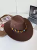 Sombrero vaquero estilo étnico para mujer, adecuado para viajar en Xizang, Xinjiang y el oeste de Sichuan, sombrero para exteriores para senderismo con ala ancha para protección solar