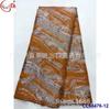 Tecido Jacquard Antigo Brocado com Bordado Dupla Face de Fio Dourado e Prateado Tecido de Renda Brocado Africano