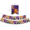 Nuevos Banners de Decoración para Fiesta de Halloween, Adornos Colgantes Espirales, Toppers para Pasteles de Halloween, Arreglos de Escena