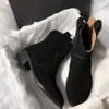 Botas Occidentales Cortas de Tacón Medio, Tendencia Europea y Americana, Frescas y Elegantes, Estilo Perezoso, Nuevas de Otoño 2025, Retro, Tres Colores, sin Cordones para Mujer