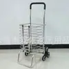 Carrinho de Supermercado Carrinho de Bagagem Carrinho de Mão com Rodas Escalonadas Carrinho de Compras para Idosos Carrinho de Entrega Portátil
