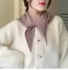 Bufanda Triangular de Lana Suave Estilo Coreano, Fresca y Sencilla, con Protección para el Cuello, Versátil para Mujer, Calentador de Cuello Multifuncional para Primavera, Otoño e Invierno