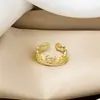 Anillo de Zirconia 2025 con Diseño Minimalista Elegante que Conserva el Color Anillo de Moda Tendencia Personalidad Anillo de Alta Gama Incrustado con Diamantes para Mujer