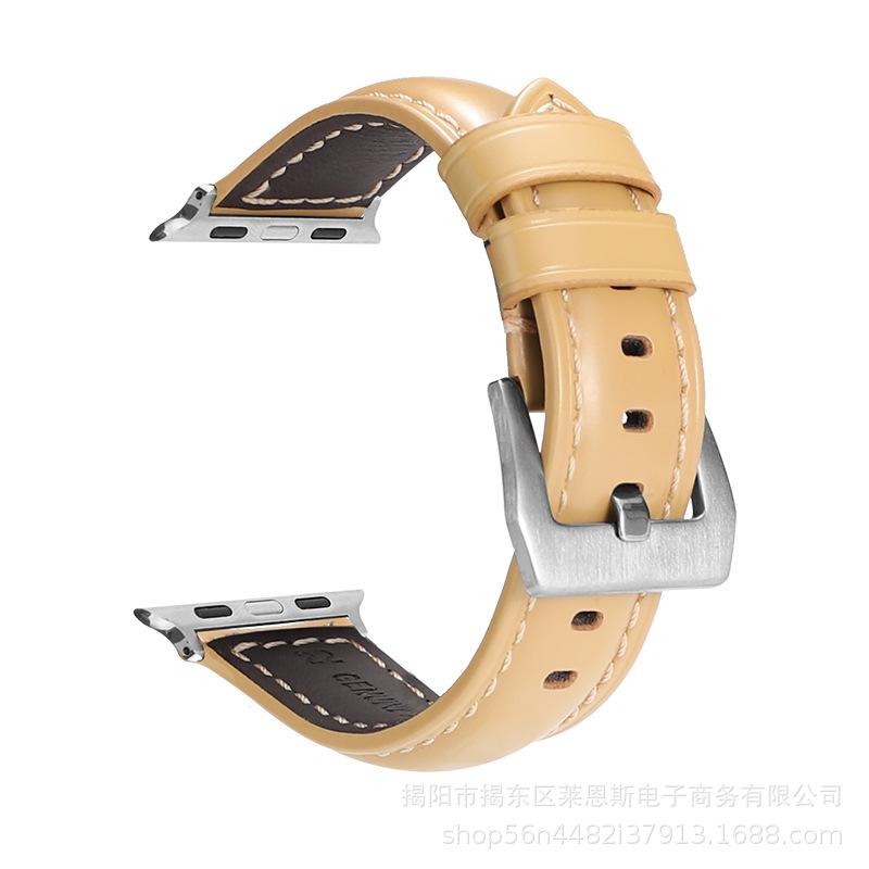 油亮皮浅棕色-银扣