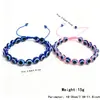 Pulseira olho grego estilo étnico mais vendida da Amazon, pulseira de olho trançada colorida feita à mão transfronteiriça