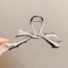 Pinza metálica de lazo para mujer 2023 nuevo temperamento de alta gama parte trasera de la cabeza clip para recogido adorno para la cabeza pinza de tiburón para mujer
