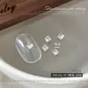 Pedrería Brillante para Uñas Versátil Rectangular Marquise Cubo de Azúcar Cristal con Base Puntiaguda Pedrería Accesorios de Decoración de Uñas DIY