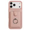 Adequado para Capa de Celular Iphone17 17Pro Texturizada Porta Anel para Cartão Anti-Queda Capa Protetora 17Air Cor Pura