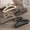 Pinza para el Cabello Grande Minimalista con Acabado de Alta Gama para Mujer, Adecuada para Peinados Recogidos en la Parte Trasera de la Cabeza, con un Diseño de Pinza de Tiburón Semicircular Mate de Yiwu