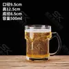 Taza de Cerveza Comercial de Gran Capacidad Cintura Delgada Vidrio de Cristal Taza de Cerveza Artesanal de Trigo Taza de Cerveza de Barril Espesa para el Hogar