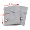 Saco para Embalagem de Joias de Tecido de Veludo Pérola Saco de Dicas Saco de Brinquedo Cultural Saco Pequeno Saco para Presente de Anel Saco com Fecho Saco Pequeno de Tecido Cinza