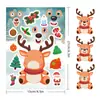 Presentes de Natal Transfronteiriços Festa de Natal Feriado Infantil Adesivos de Desenho Animado Feitos à Mão Quebra-Cabeça de Natal Adesivos de Emoticons