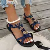 Sandalias de Playa Bohemias Planas de Verano Transfronterizas Casuales Estilo Nuevo Sandalias Talla Grande Mujer Banda Elástica Mujer 2026