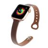 Transfronterizo Nuevo Aplicable Apple Apple watch8 7SE Correa Color Sólido Hebilla de Uña Cuero Moda Correa Apple