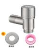 Válvula de triángulo de rosca de 4 puntos de acero inoxidable 304 para agua fría y caliente, grifo especial mini para lavadora, entrada de inodoro ultracorta