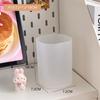 Caja de Almacenamiento de Cosméticos de Escritorio Estilo Coreano Estilo Ins Moderna Transparente Mate Estante Organizador para Dormitorio de Estudiantes Caja de Almacenamiento