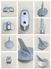 Bloque de Ánodo de Zinc Anticorrosión para Motores Fuera de Borda, Bloque de Ánodo para Motores Fuera de Borda de Dos Tiempos y Cuatro Tiempos, Pieza de Navegación para Ángulo del Timón