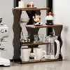 Soporte para Tazas de Café Estante de Almacenamiento de Escritorio Mesa de Comedor Organizador de Vasos de Agua Estante Pequeño de Múltiples Niveles para Tazas Aparador para Tazas de Té en Casa